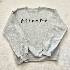 FRIENDS The Television Series Gray Oversized Crew Neck Cotton Sweatshirt Medium